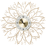 Часы настенные из металла золотые с белым циферблатом Current Time варинант исполнения - 1 | Loft Concept в Уфе