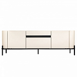 ТВ-тумба белая с чёрной столешницей с 2-мя дверками и ящиком San Marco варинант исполнения - 3 | Loft Concept в Уфе