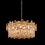 Люстра круглая с декоративными элементами в виде крупных хрустальных цветов Palace Gardens варинант исполнения - 3 | Loft Concept в Уфе