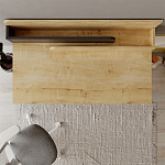 Стол письменный с выдвижным ящиком цвета древесины LEILA WORKING TABLE OAK ANTHRACITE варинант исполнения - 7 | Loft Concept в Уфе