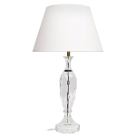 Настольная лампа хрустальная с белым абажуром Diamond Facets варинант исполнения - 1 | Loft Concept в Уфе