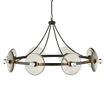 Люстра круглая с литыми стеклянными дисками Olympe Glass Chandelier варинант исполнения - 1 | Loft Concept в Уфе