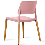 Пластиковый стул на ножках из массива бука Ferret Pink варинант исполнения - 6 | Loft Concept в Уфе