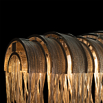 Люстра подвесная с металлическими цепочками и изогнутыми металлическими дугами 72 см Atlantis Chain варинант исполнения - 10 | Loft Concept в Уфе