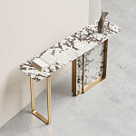 Консоль с прямоугольной мраморной столешницей Vivian Console варинант исполнения - 2 | Loft Concept в Уфе