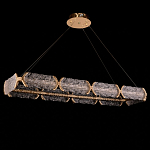 Люстра прямоугольная с текстурным природным рисунком IceFlame варинант исполнения - 2 | Loft Concept в Уфе