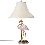 Настольная лампа с абажуром Розовый Фламинго Porcelain Flamingo Lamp варинант исполнения - 6 | Loft Concept в Уфе