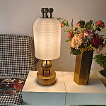 Настольная лампа в виде фонаря с белым фактурным абажуром Echoes of Light варинант исполнения - 5 | Loft Concept в Уфе