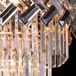 Люстра многоярусная с переплетенными металлическими элементами черного и золотого цвета и прозрачными хрустальными подвесками Empire Chandelier Crystal варинант исполнения - 5 | Loft Concept в Уфе