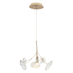 Подвесной светильник с белыми и прозрачными цветочными лепестками Wintery flovers варинант исполнения - 2 | Loft Concept в Уфе