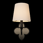 Бра с белым текстильным абажуром и фигурным основанием с зеркальной вставкой Vitorino варинант исполнения - 13 | Loft Concept в Уфе