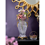 Ваза прозрачная с бронзовыми ручками в виде ангелов Eden Garden варинант исполнения - 3 | Loft Concept в Уфе