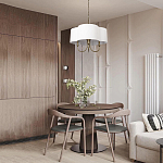 Люстра с белым текстильным абажуром Vitorino  варинант исполнения - 6 | Loft Concept в Уфе