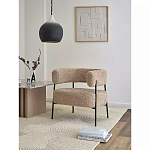 Кресло полукруглое мягкое с буклированной обивкой Armchair with Boucle Upholstery варинант исполнения - 9 | Loft Concept в Уфе