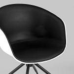 Офисное кресло из пластика с мягким сиденьем Eggshell Black варинант исполнения - 7 | Loft Concept в Уфе