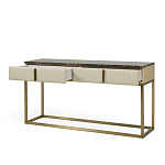 Консоль прямоугольная на золотом каркасе с 2-мя ящиками Warwick варинант исполнения - 2 | Loft Concept в Уфе