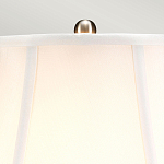 Настольная лампа с фарфоровым основанием с декоративным орнаментом и белым абажуром на темной круглой подставке Elstead Lighting варинант исполнения - 2 | Loft Concept в Уфе