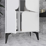 Комод белый с 4-мя дверцами на металлических ножках SPARK MULTIPURPOSE CABINET WHITE варинант исполнения - 12 | Loft Concept в Уфе