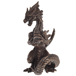 Декоративная статуэтка Дракон Dark Bronze Dragon Holding Sphere Statuette варинант исполнения - 4 | Loft Concept в Уфе