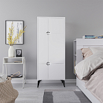 Комод белый с 4-мя дверцами на металлических ножках SPARK MULTIPURPOSE CABINET WHITE варинант исполнения - 1 | Loft Concept в Уфе