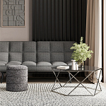 Пуф Three Gray в ткани букле серого цвета варинант исполнения - 3 | Loft Concept в Уфе