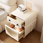 Тумбочка прикроватная с ящиком и стеклянной дверцей Робот Robot Bedside варинант исполнения - 1 | Loft Concept в Уфе