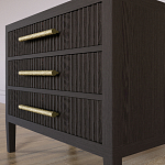 Тумба Primo  с тремя ящиками шпон темный орех варинант исполнения - 4 | Loft Concept в Уфе