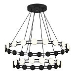 Люстра двухъярусная с круглыми светодиодными источниками света Maxine Light варинант исполнения - 4 | Loft Concept в Уфе