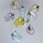 Люстра каскадная с 9-ю разноцветными стеклянными плафонами Kaleido варинант исполнения - 4 | Loft Concept в Уфе