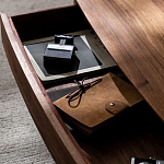 Кофейный стол овальный из дерева с 2-мя ящиками Coffee Walnut Table варинант исполнения - 8 | Loft Concept в Уфе