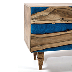 Стильный Буфет лофт 4 двери Cabinet Crimson River фасад эпоксидная смола  варинант исполнения - 3 | Loft Concept в Уфе