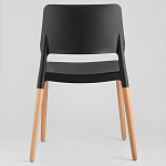 Пластиковый стул на ножках из массива бука Ferret Black 4 шт варинант исполнения - 3 | Loft Concept в Уфе