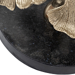 Настольная лампа с черным тканевым абажуром на основании в виде листьев Golden Leaves варинант исполнения - 1 | Loft Concept в Уфе