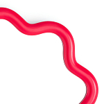 Настенное зеркало с волнистой рамой Mune Mirror Red варинант исполнения - 3 | Loft Concept в Уфе