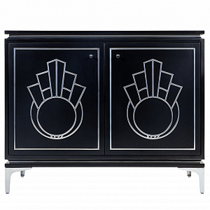 Черный комод в стиле арт-деко Luciano