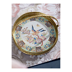 Блюдо фарфоровое с бронзовой ручкой Paradise Dish with Handle варинант исполнения - 4 | Loft Concept в Уфе