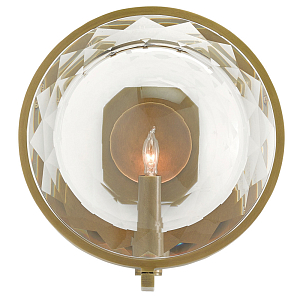 Бра круглое с прозрачным рельефным плафоном Crystal Prism