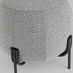 Пуф в ткани букле серого цвета Pikelet варинант исполнения - 4 | Loft Concept в Уфе