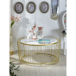 Журнальный столик с столешницей из мрамора на металлическом основании Table Vertical Planes варинант исполнения - 3 | Loft Concept в Уфе