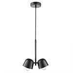 Подвесной светильник черный с 2-мя плафонами Pendant lamp Black варинант исполнения - 1 | Loft Concept в Уфе