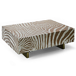 Кофейный стол Kenya Coffee Table Bone Inlay ZEBRA Beige  варинант исполнения - 3 | Loft Concept в Уфе