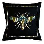 Подушка декоративная пчела сине-зелёный орнамент Ikat Pattern варинант исполнения - 1 | Loft Concept в Уфе