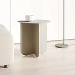 Cross журнальный столик серый из металла и кожи варинант исполнения - 1 | Loft Concept в Уфе