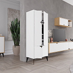 Комод белый с 4-мя дверцами на металлических ножках SPARK MULTIPURPOSE CABINET WHITE варинант исполнения - 8 | Loft Concept в Уфе
