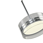 Подвесной светильник с прозрачным плафоном цилиндрической формы из акрила и стекла с пультом для регулировки света Glass Lamp Chromium варинант исполнения - 3 | Loft Concept в Уфе