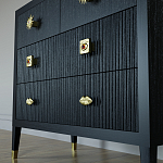 Бельевой Комод с 4 ящиками Elsa Dreams Black варинант исполнения - 3 | Loft Concept в Уфе