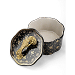 Шкатулка черного цвета с крышкой с фигуркой льва Eden Garden варинант исполнения - 4 | Loft Concept в Уфе