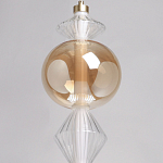 Подвесной светильник с вертикальной композицией из прозрачных и янтарных стеклянных шаров и ромбов Gabriel Scott Luna варинант исполнения - 16 | Loft Concept в Уфе