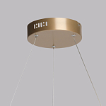 Люстра подвесная круглая золотого цвета с белыми изогнутыми световыми линиями Luke Lampco Tracer Lamp варинант исполнения - 11 | Loft Concept в Уфе