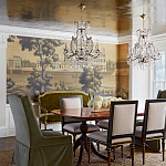 Обои ручная роспись Monuments of Paris Roberts on antique scenic Xuan paper варинант исполнения - 1 | Loft Concept в Уфе